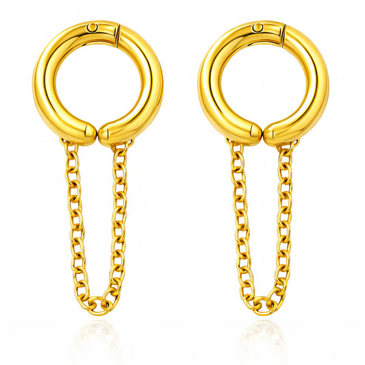 Valentina Chain Hoop Earrings