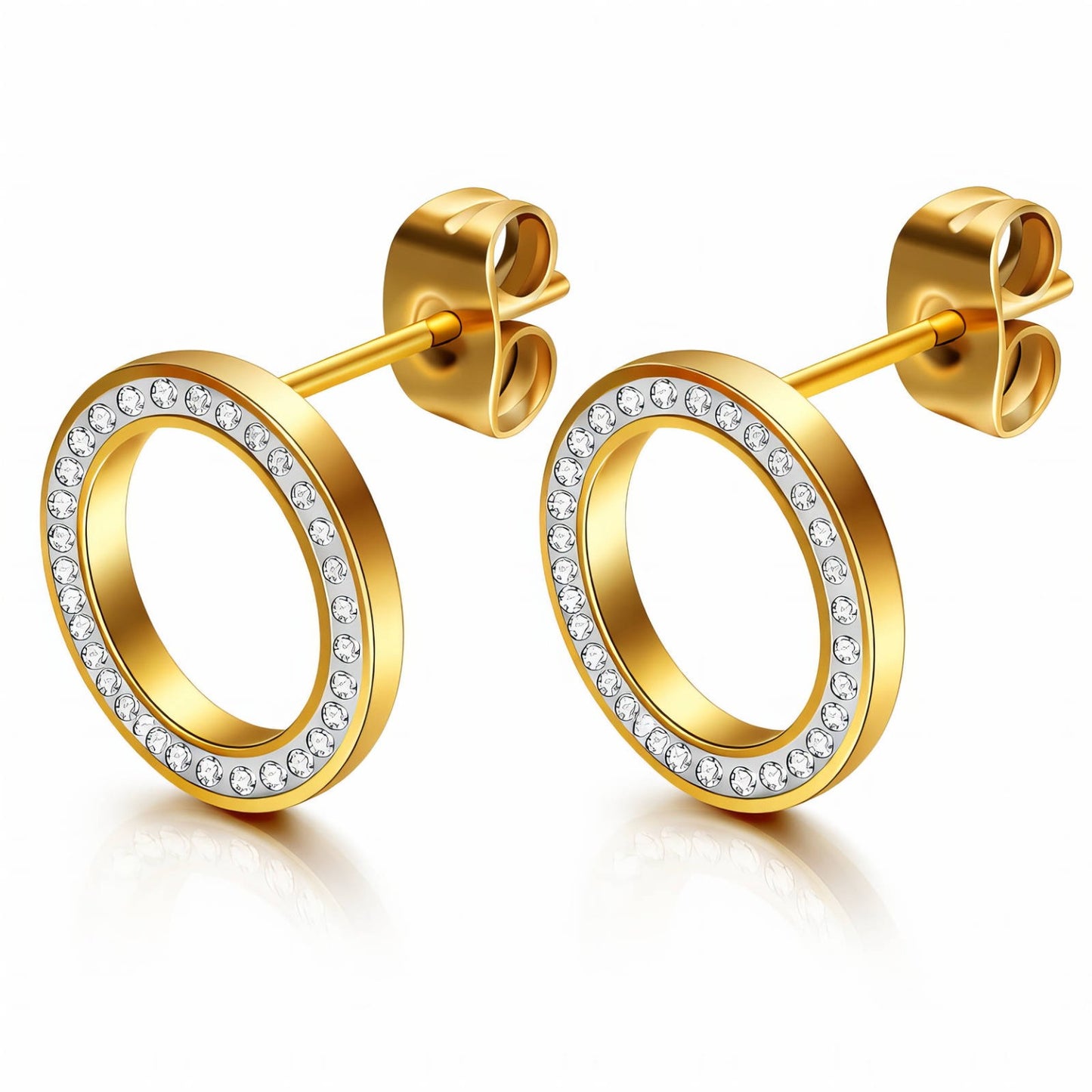 Halo Pavé Stud Earrings