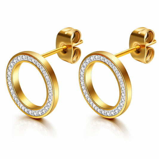 Halo Pavé Stud Earrings