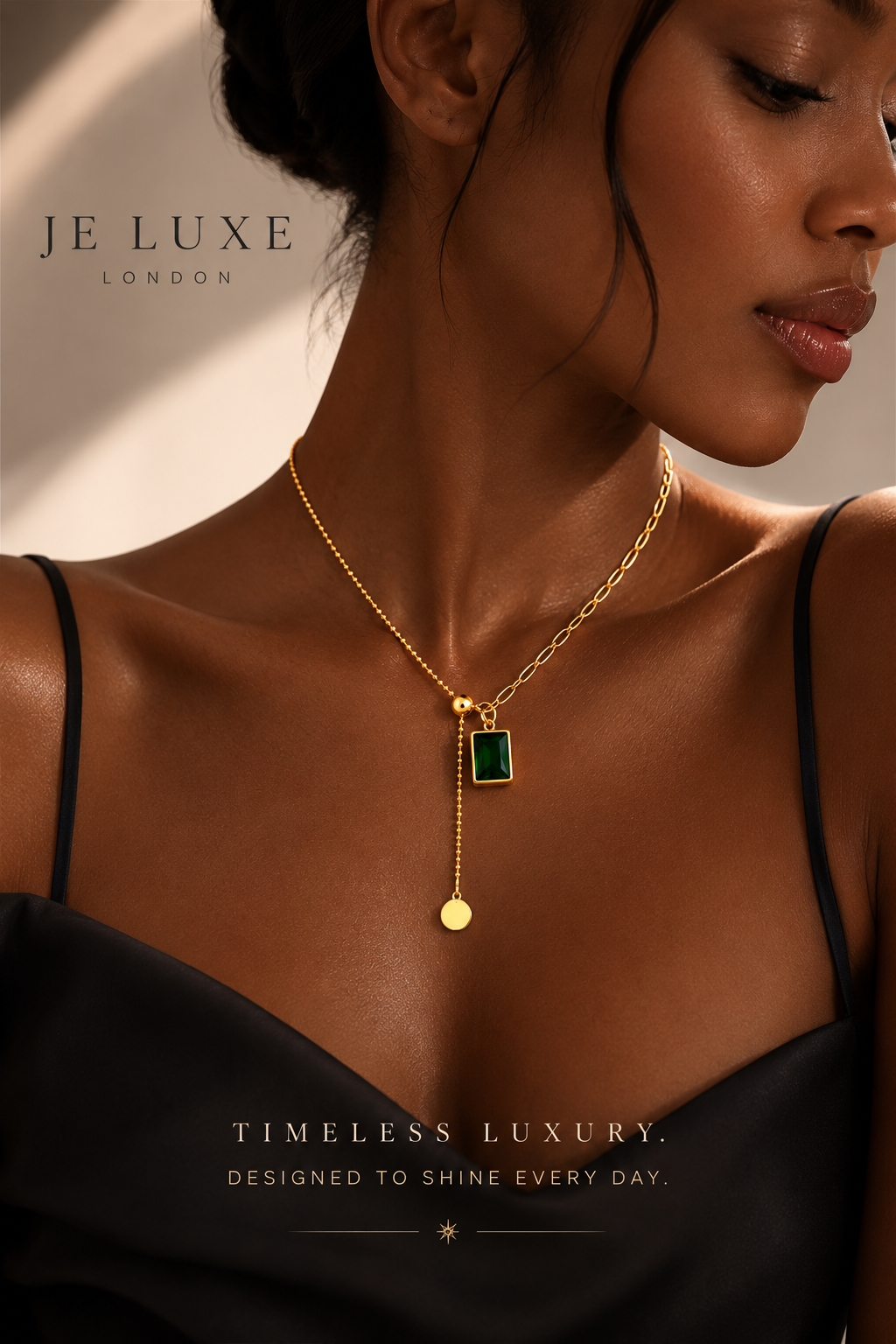 Valentina Émeraude Lariat Necklace