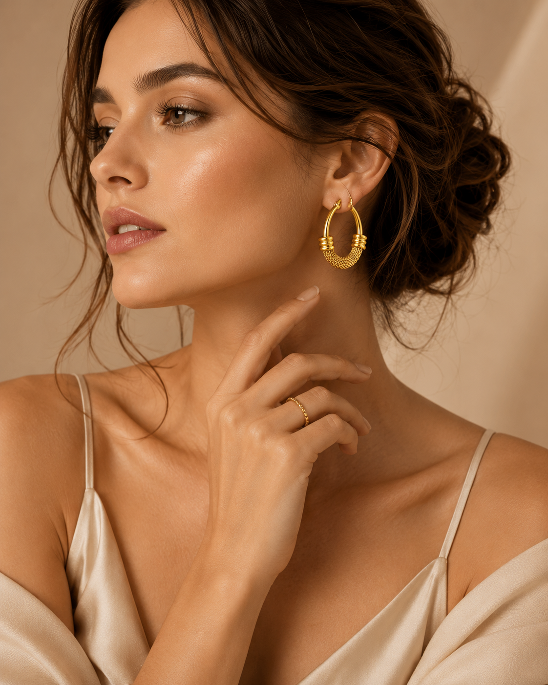 Sovereign Mesh Hoop Earrings