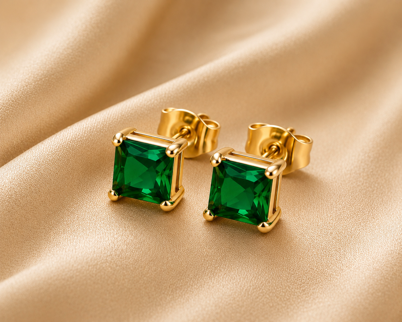 Valentina Émeraude Stud Earrings