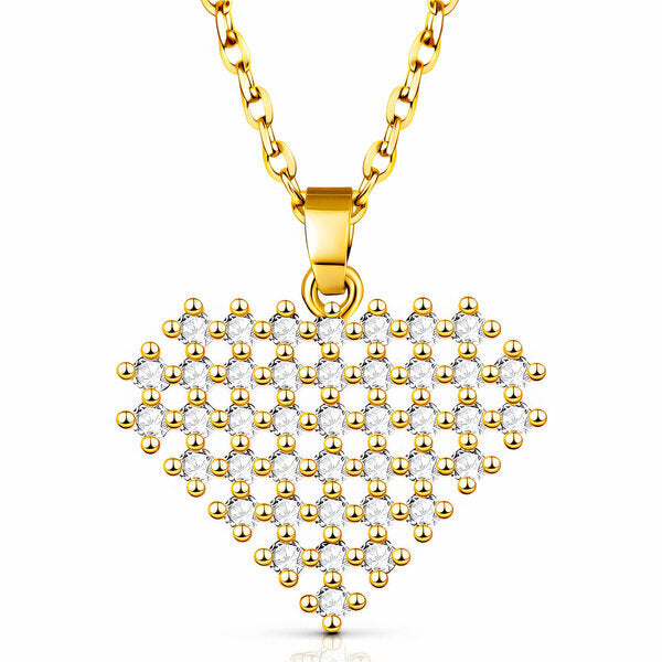 Céleste Pavé Heart Necklace