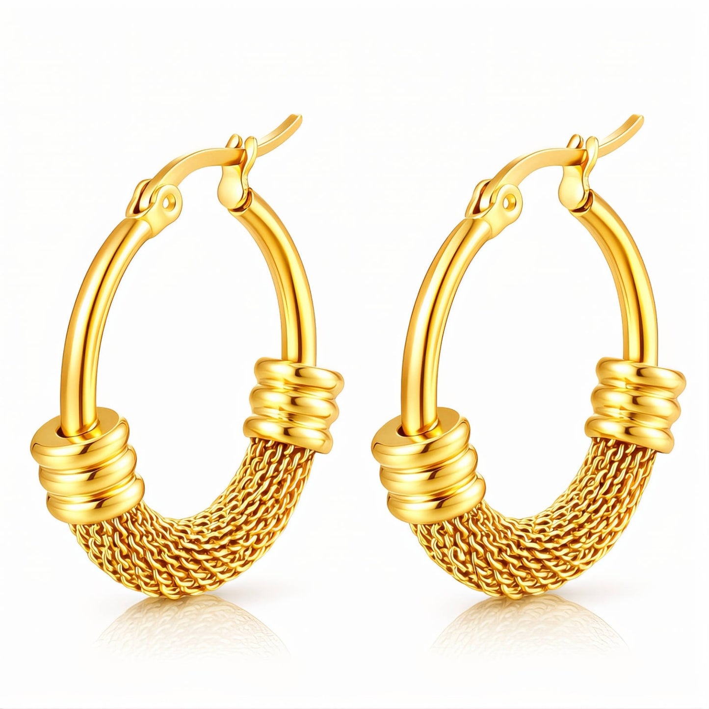 Sovereign Mesh Hoop Earrings