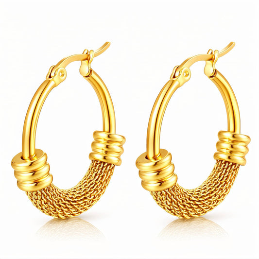 Sovereign Mesh Hoop Earrings