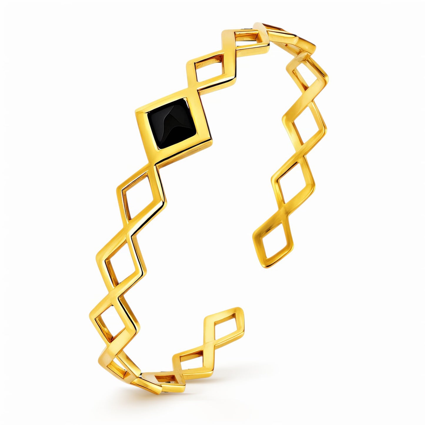 Noir Geometry Cuff Bracelet